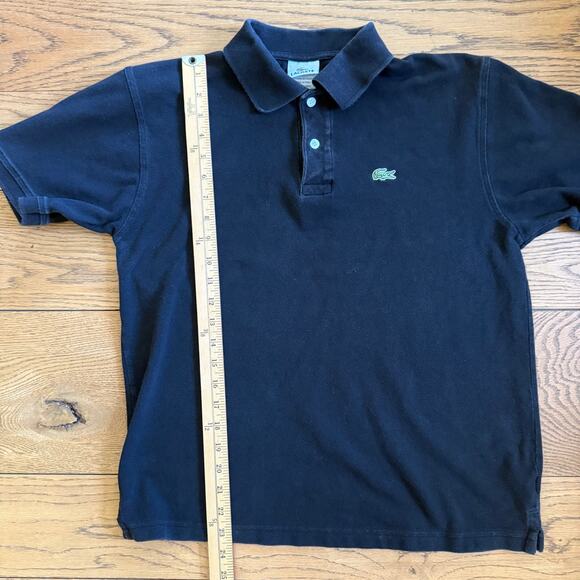 Lacoste Black Polo Shirt Men’s Size 5 Medium Classic Fit Crocodile Logo Preppy - Picture 10 of 10